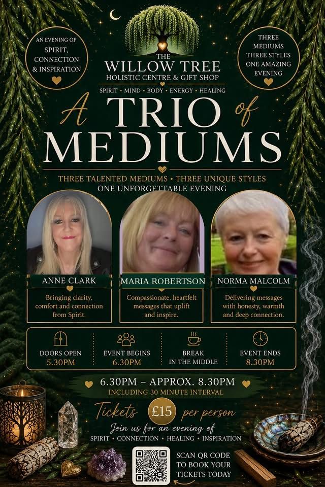 An Evening of Mediumship with 3 Mediums in The Willow Tree