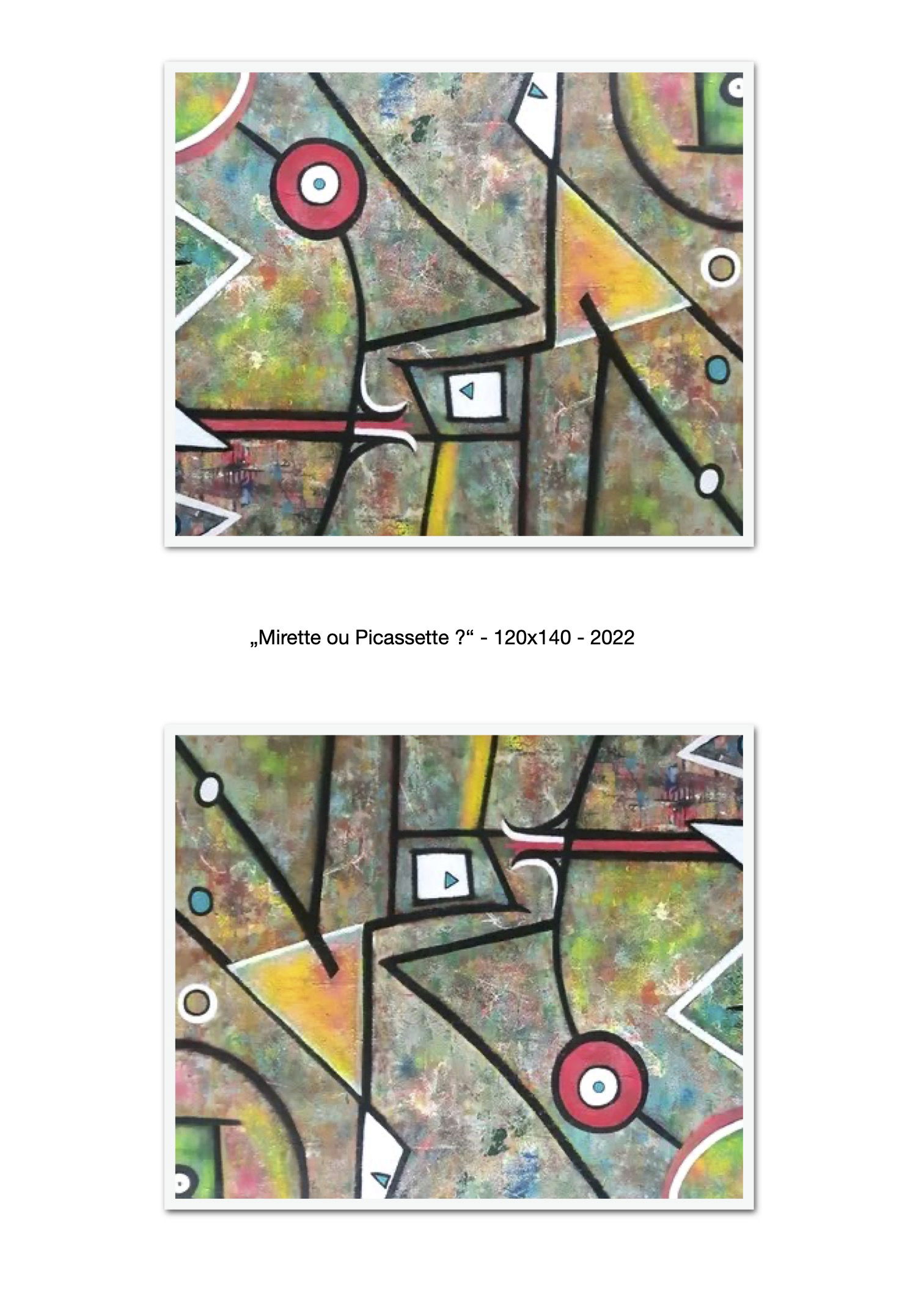 Mirette ou Picassette ? - 120x140 - 2022.