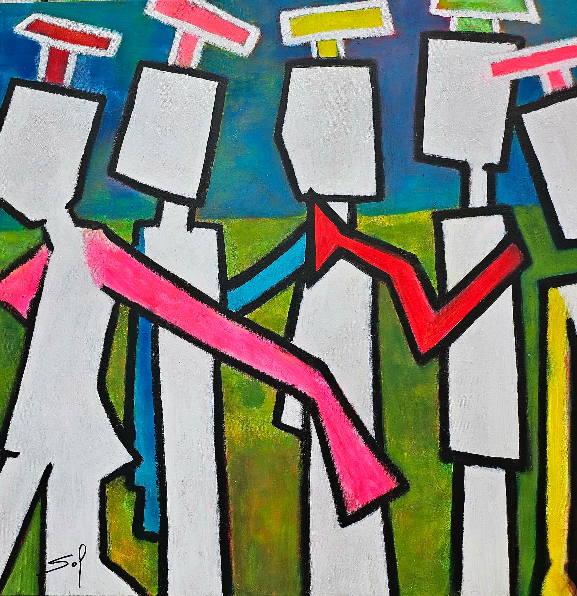 Y'en a un sans bras ! - 100x100 - 2024