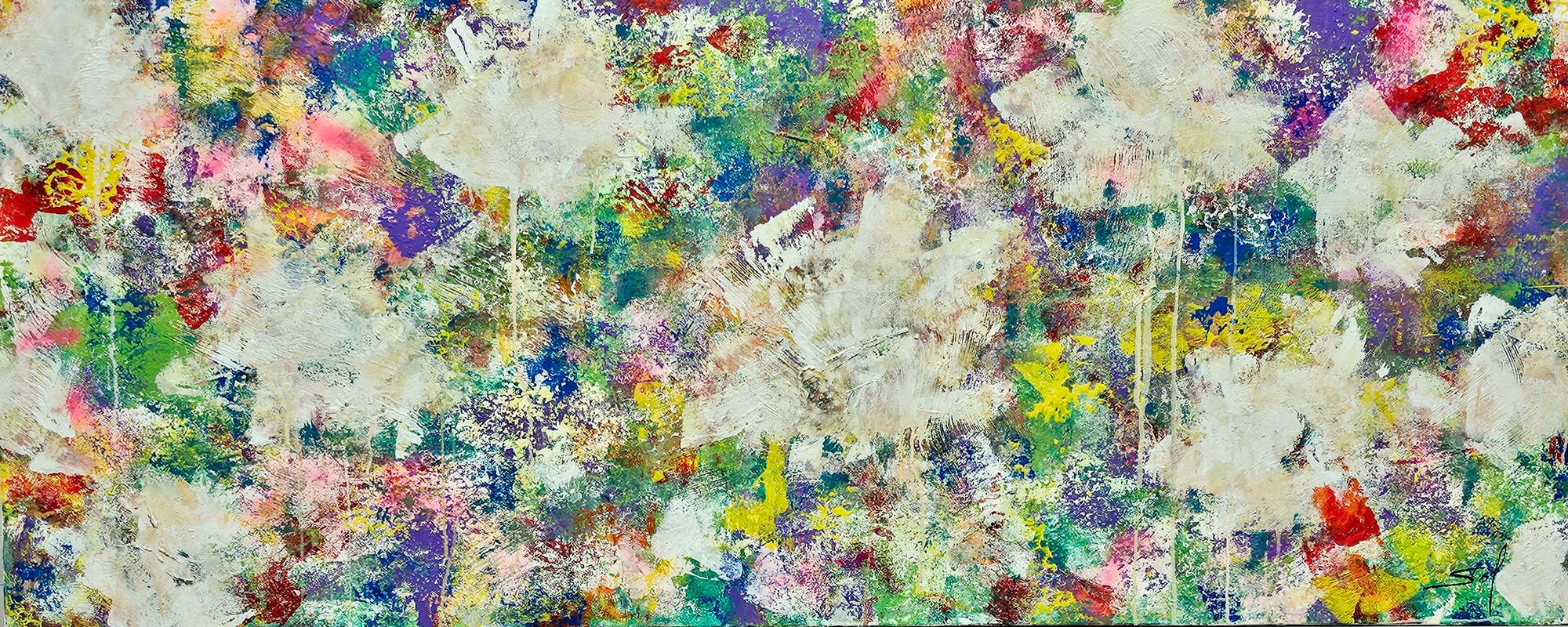 Roses blanches sous la pluie - 80x200 - 2025