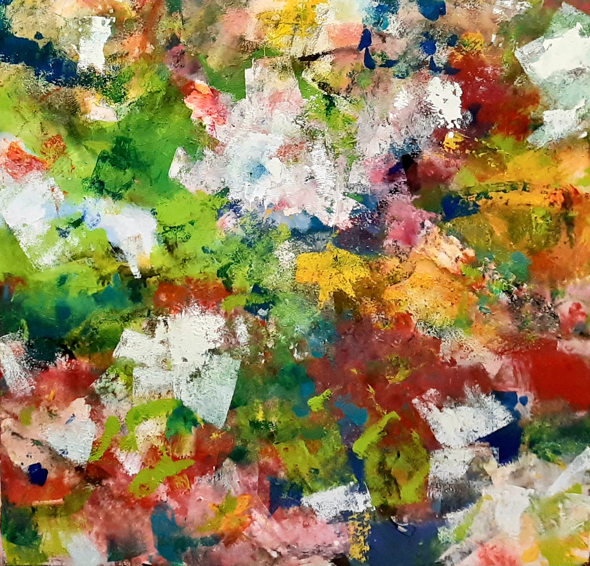 Fleurs multicolores - 100x100 - 2023