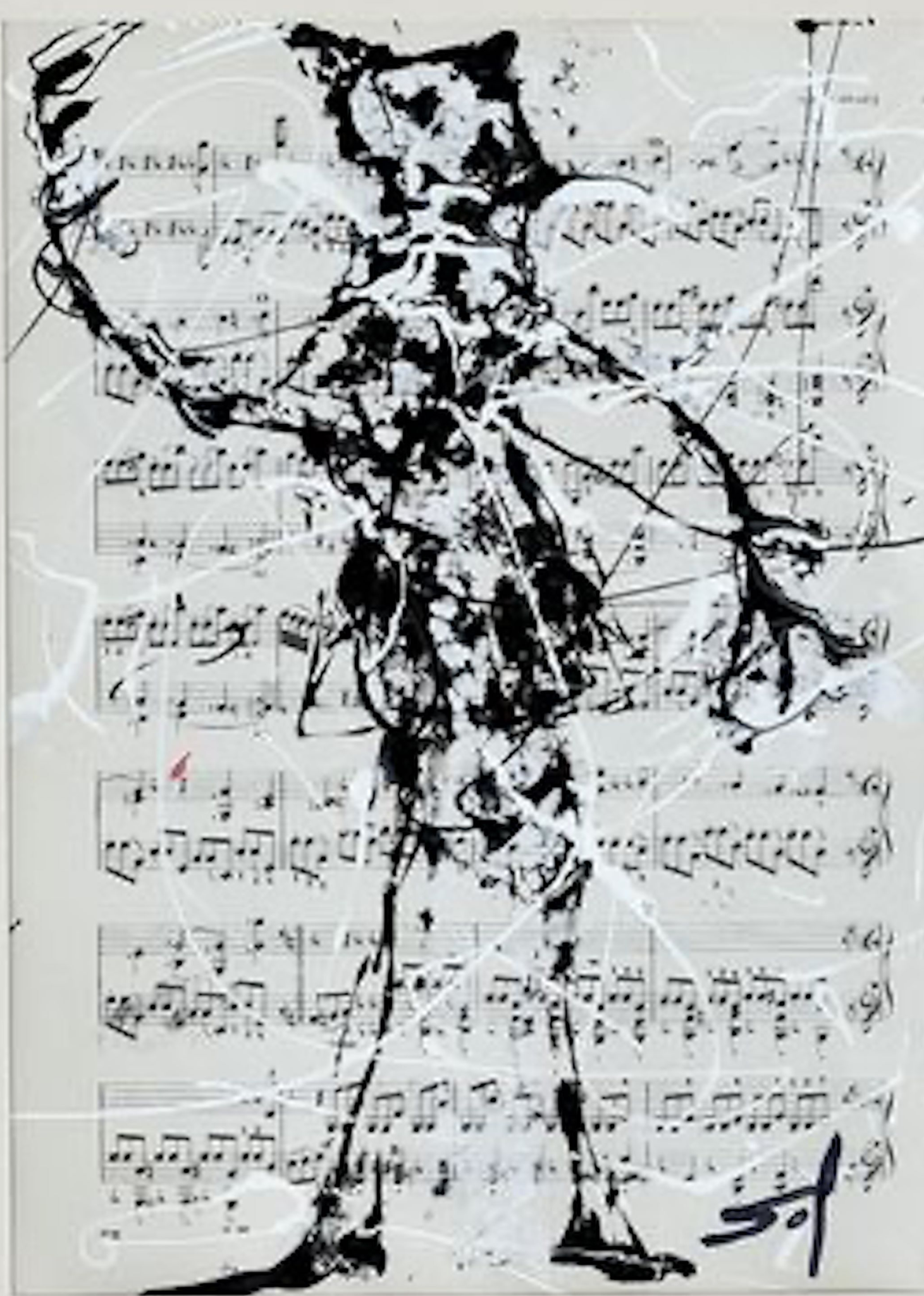 Chat musicien- 30x40 - 2022