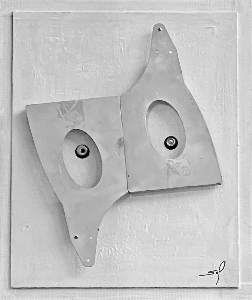 Chouette loucheuse en métal - 35x40 - 2019