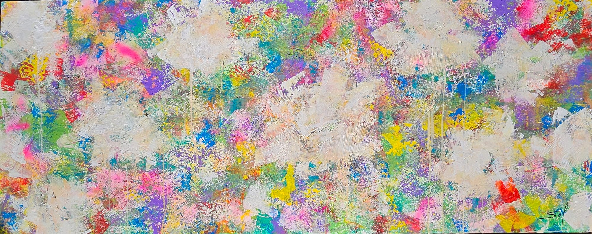 Marguerites sous la pluie - 80x200 - 2025