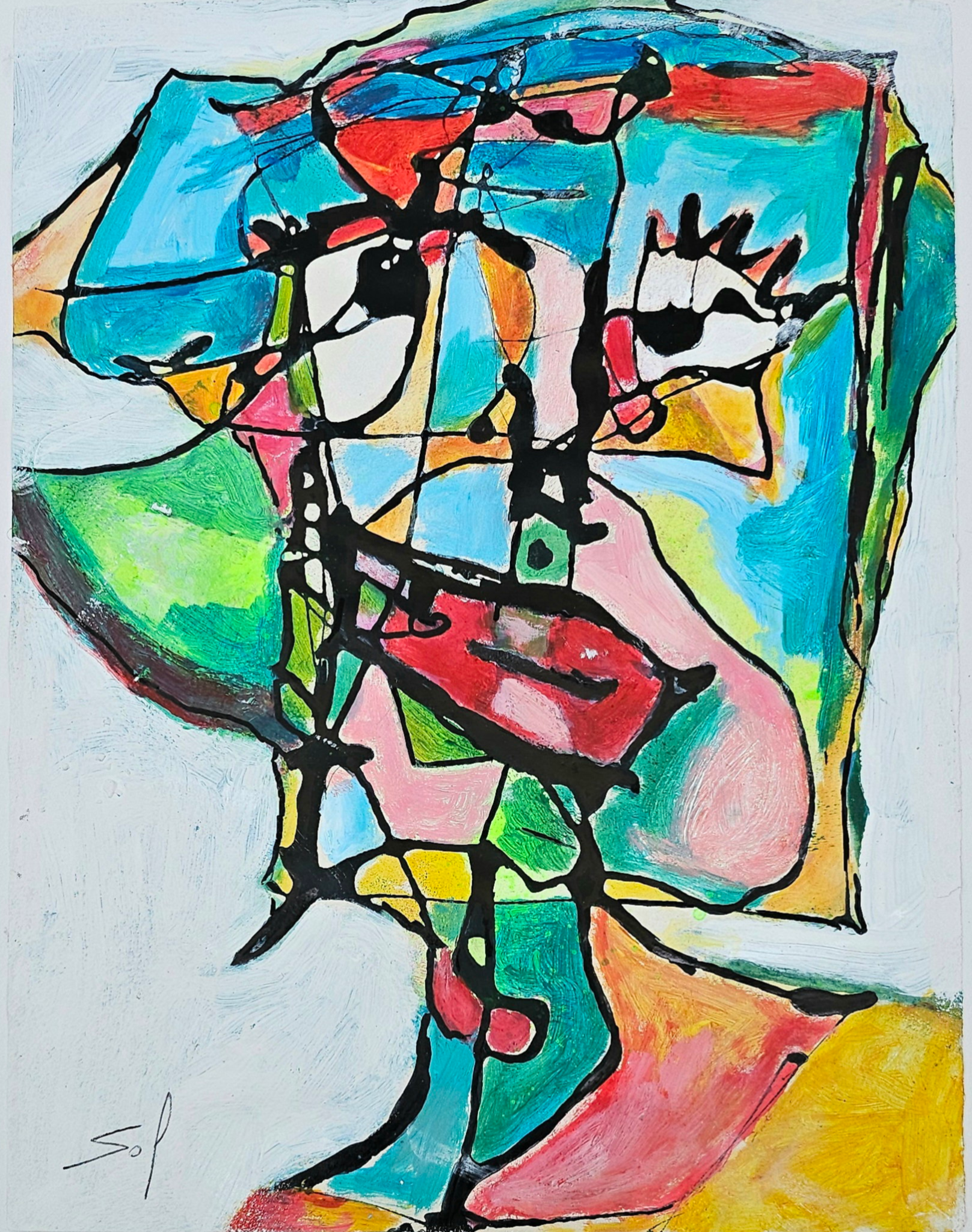Identité fragmentée - o.R 36x52 , m.R 54x74 - 2026