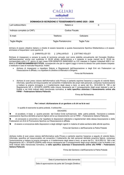 MODULO DI ISCRIZIONE image