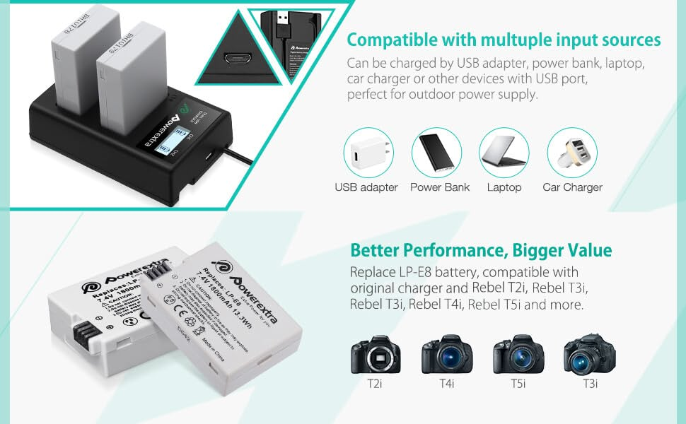 batería canon lp e8