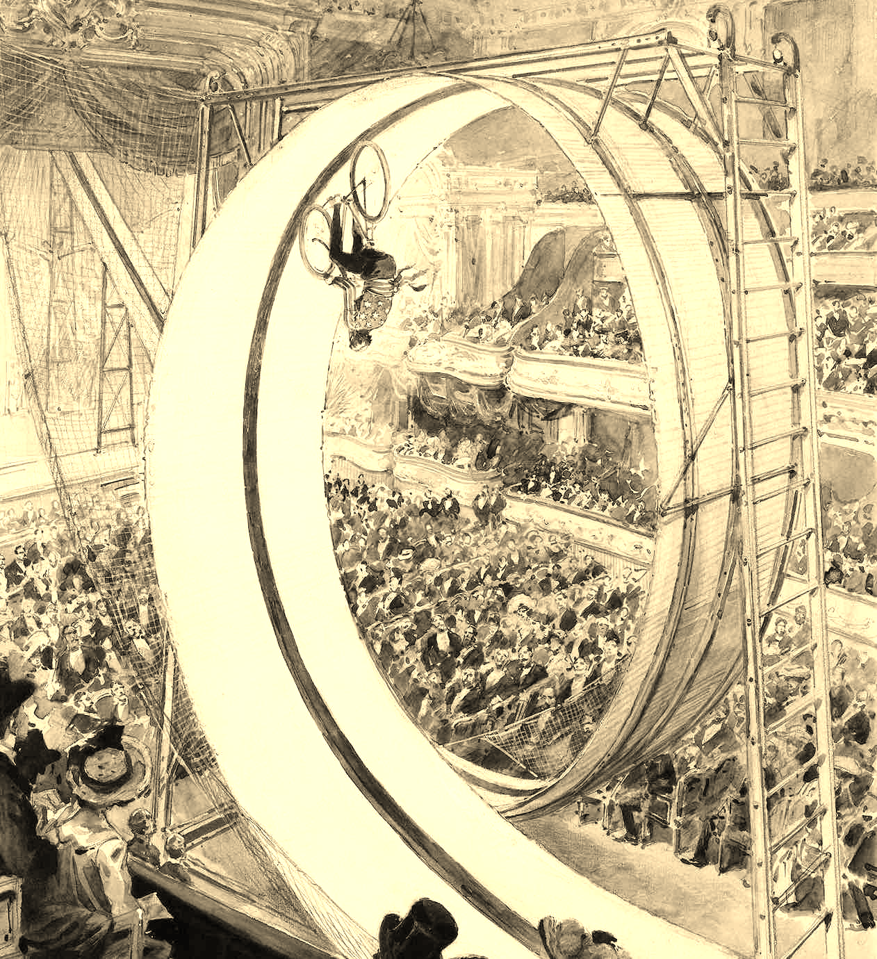 Attractions et numéros de vitesse et vélocipédistes