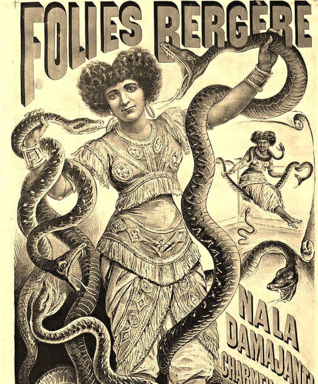 Les serpents et reptiles dressés