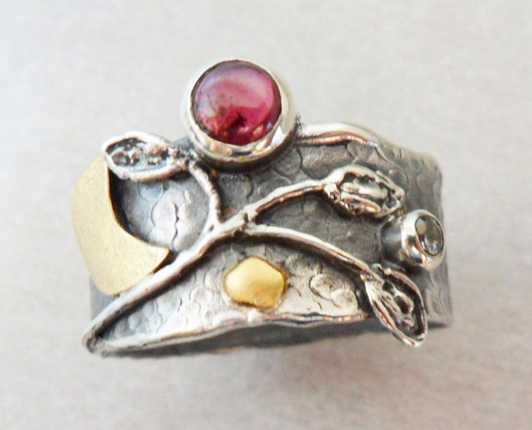 Ring 3779 THREE LEAVES