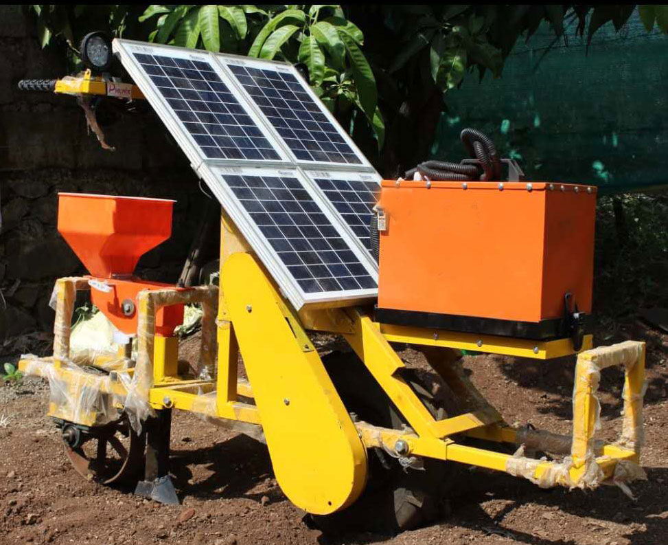 Ermatrix solar power cultivator with seeder