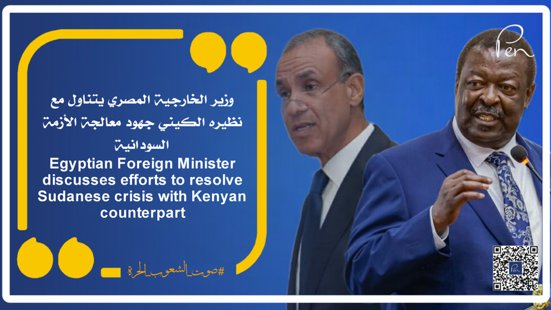 Egyptian Foreign Minister discusses efforts to resolve Sudanese crisis with Kenyan counterpart