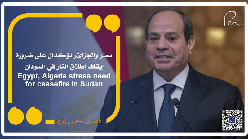 مصر والجزائر تؤكدان على ضرورة إيقاف إطلاق النار في السودان
