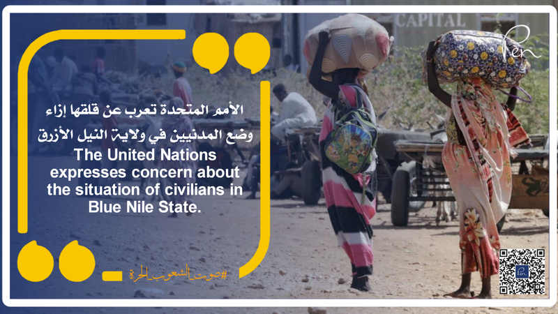 The United Nations expresses concern about the situation of civilians in Blue Nile State.