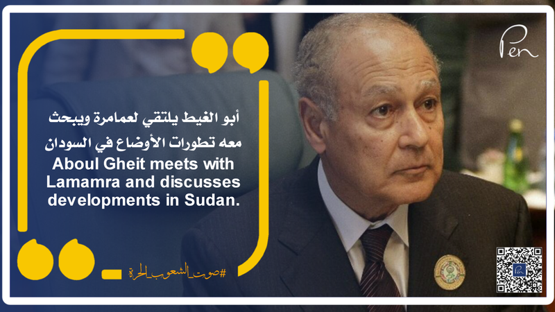 أبو الغيط يلتقي لعمامرة ويبحث معه تطورات الأوضاع في السودان