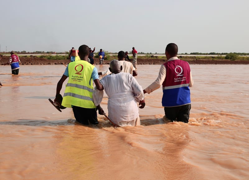 قطر الخيرية تطلق استجابة عاجلة لإغاثة المتضررين من الفيضانات في السودان