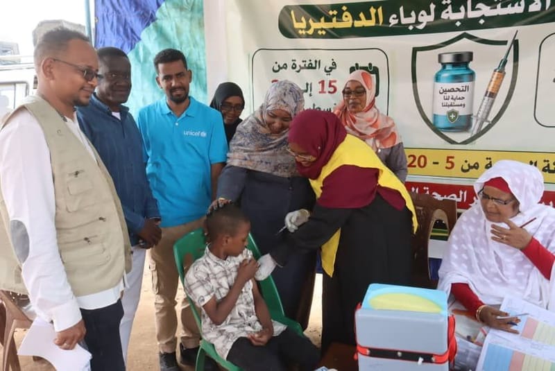 صحة الخرطوم تطلق حملة تطعيم للاستجابة لوباء الدفتريا
