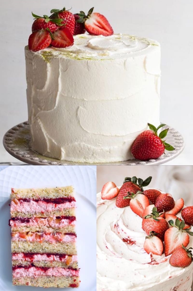 Poppyseed Strawberry & Pineapple Cake