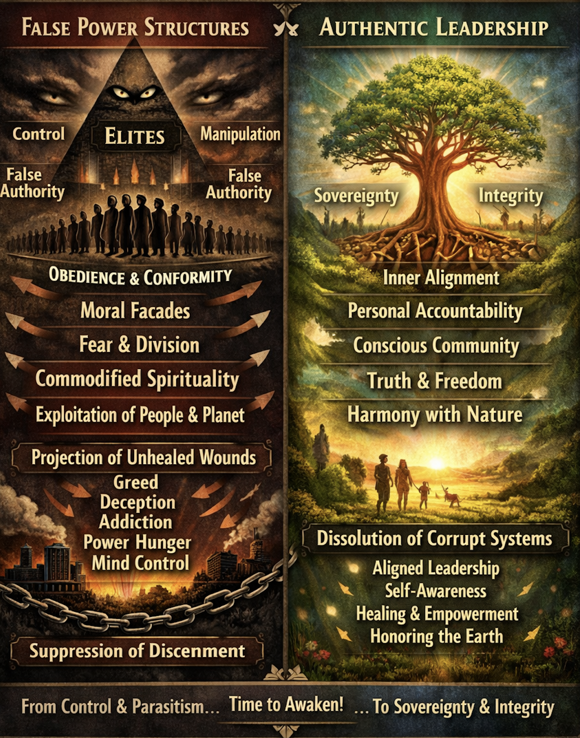 A Soul Transmission on False Authority, Narcissistic Systems, and Authentic Leadership