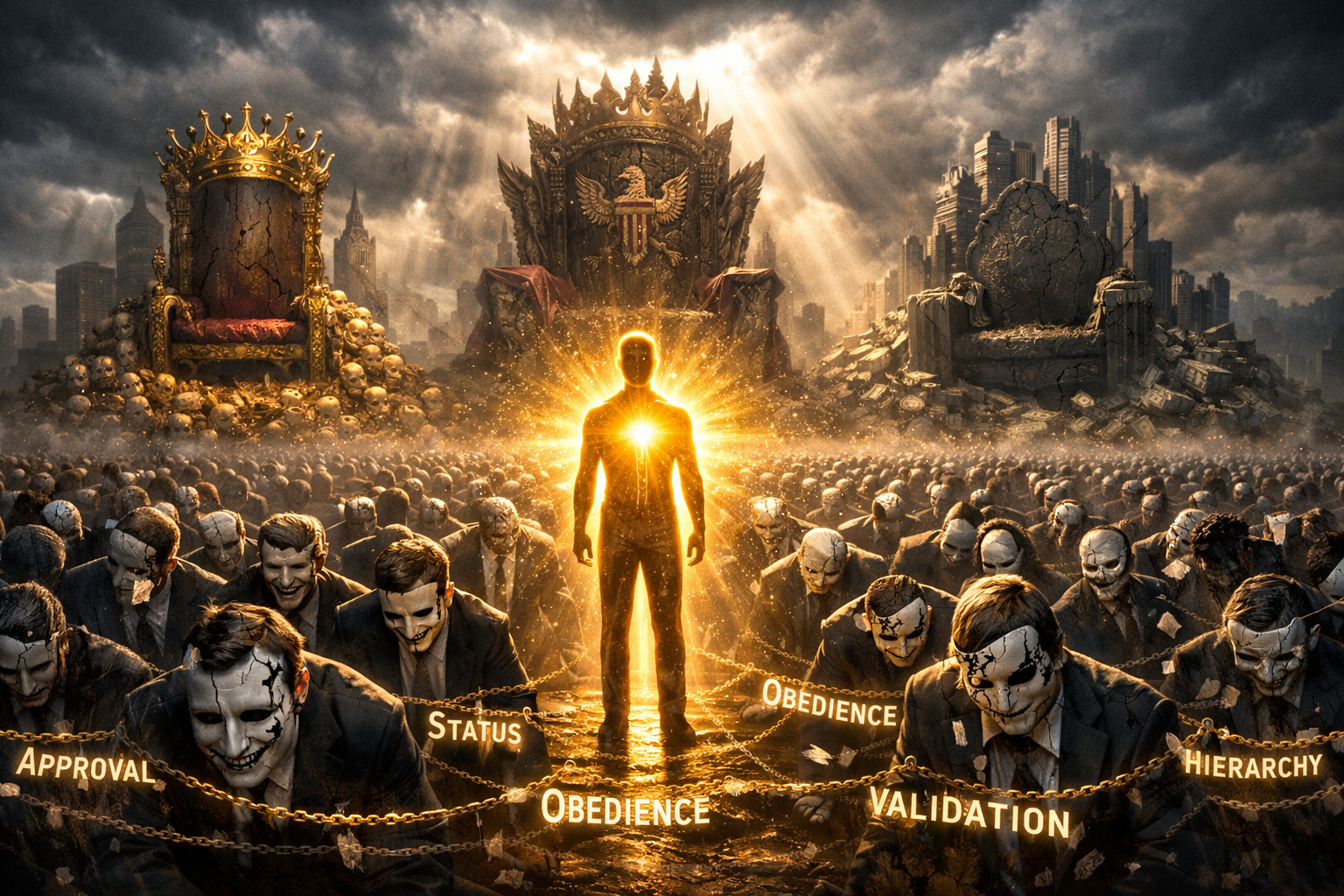 The Hollow Curated Fragmented Facades of a Spiritually Impoverished Narcissistic Society