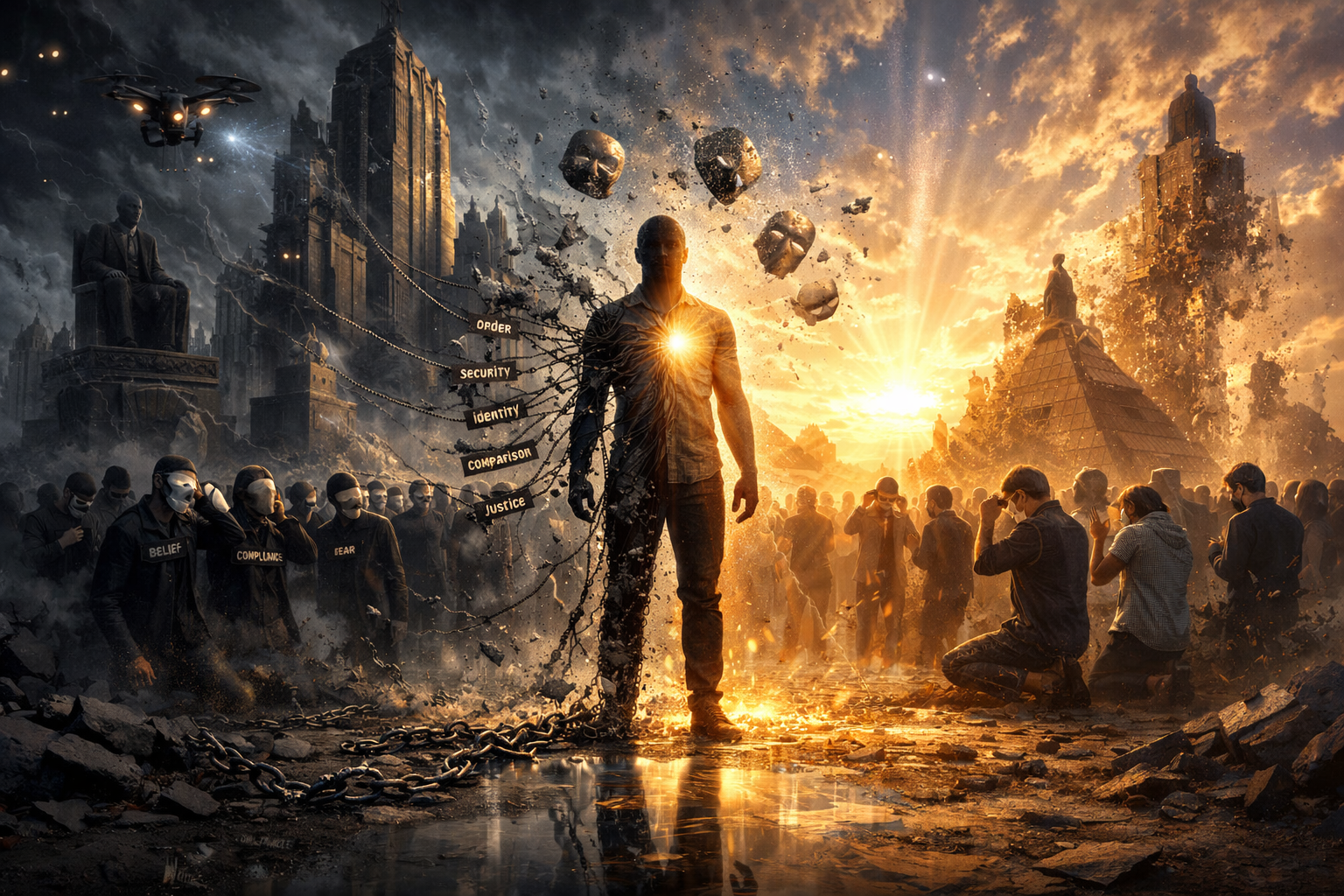 The Engineered Illusions of Hierarchical Control in Narcissistic Ego-driven Spiritually Impoverished Societies