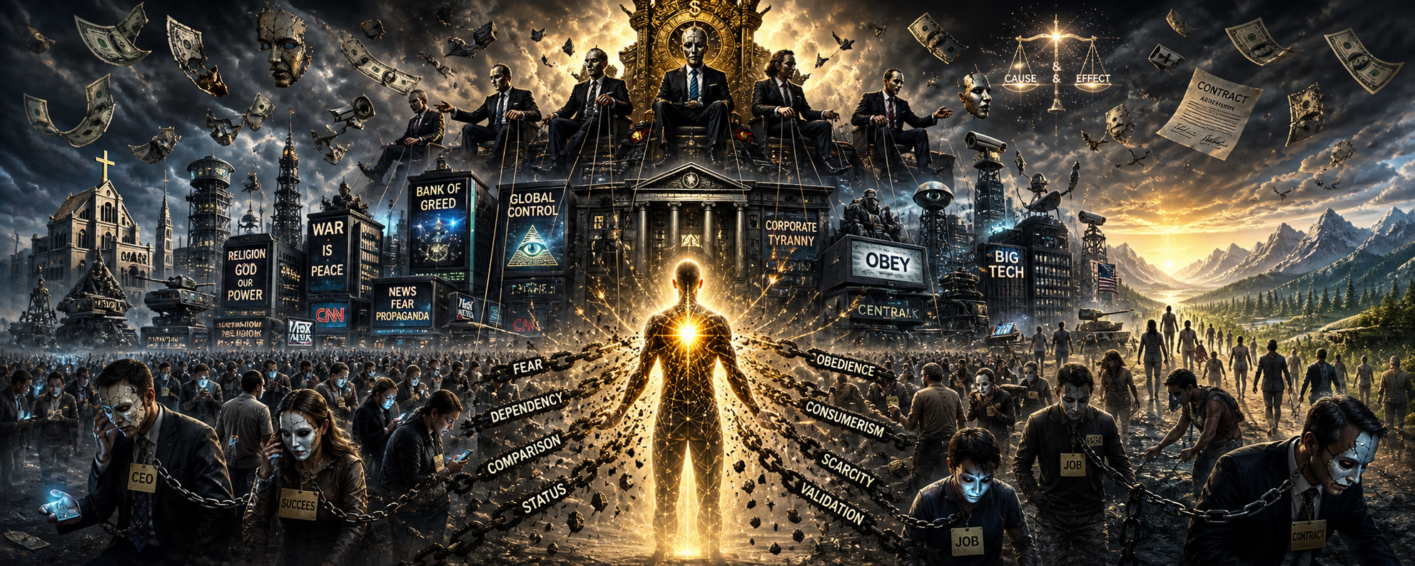 The Hollow Survival Game Played in a Spiritually Impoverished Narcissistic Society