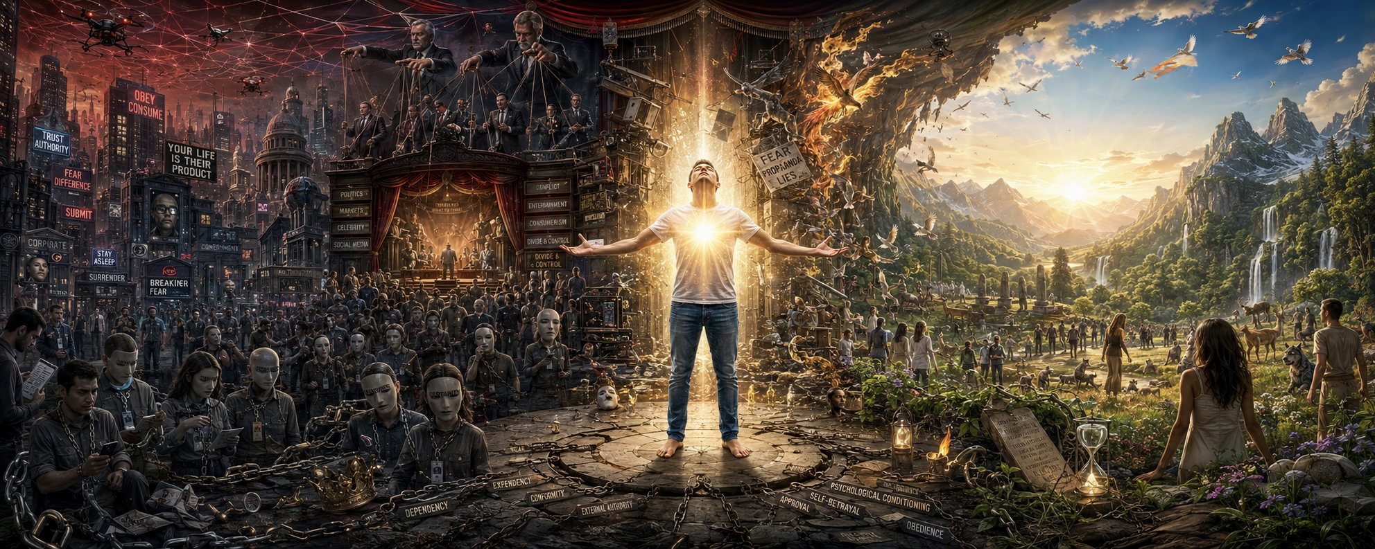 The Architecture of Engineered Consent - Awakening Beyond Fear, Propaganda, Corruption, and the Domestication of Human Consciousness
