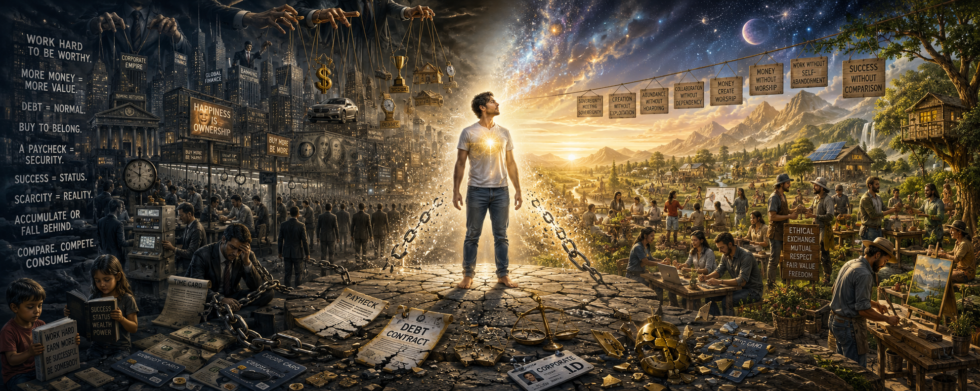 The Collective Egoic Worship, Attachments to Money, Scarcity, Survival & Economic Fear Conditioning