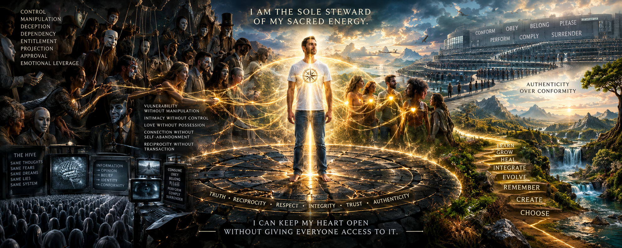 I Choose Authenticity over Hive-Minded Conformity Societal Fear-based Scripts