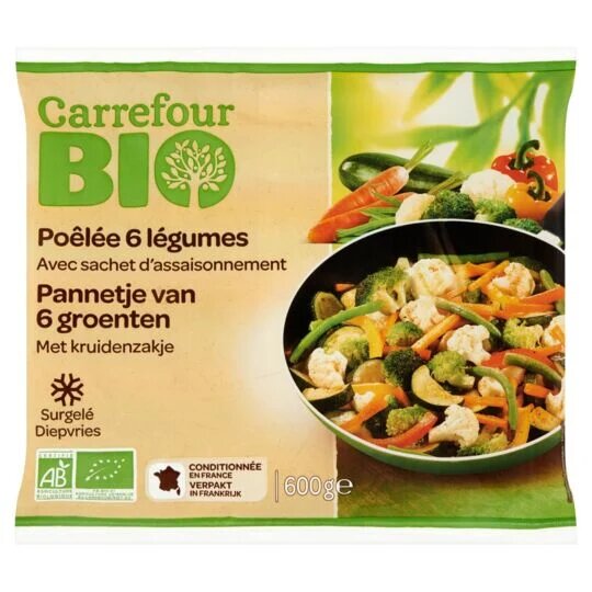 poêlée de légumes surgelés bio