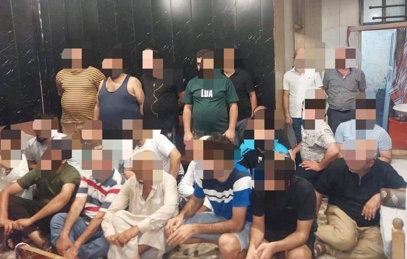 اغلاق قاعة ليلية غير مجازة وضبط 16 مخالفاً بداخلها في منطقة الكرادة