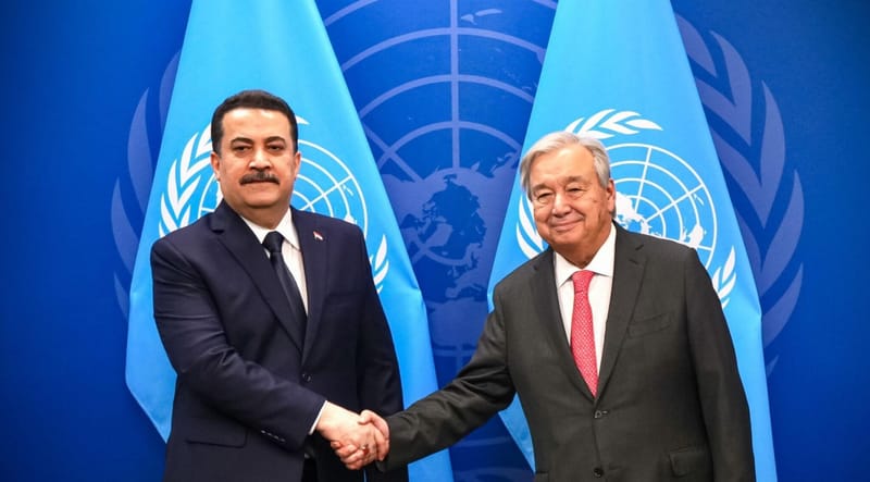 السوداني يدعو قبيل مغادرته نيويورك غوتيريش لزيارة بغداد منتصف العام المقبل