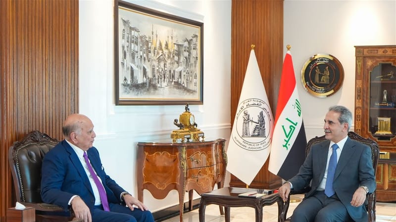 رئيس القضاء ووزير الخارجية يشددان على الإسراع بـ"تنفيذ نتائج الانتخابات"