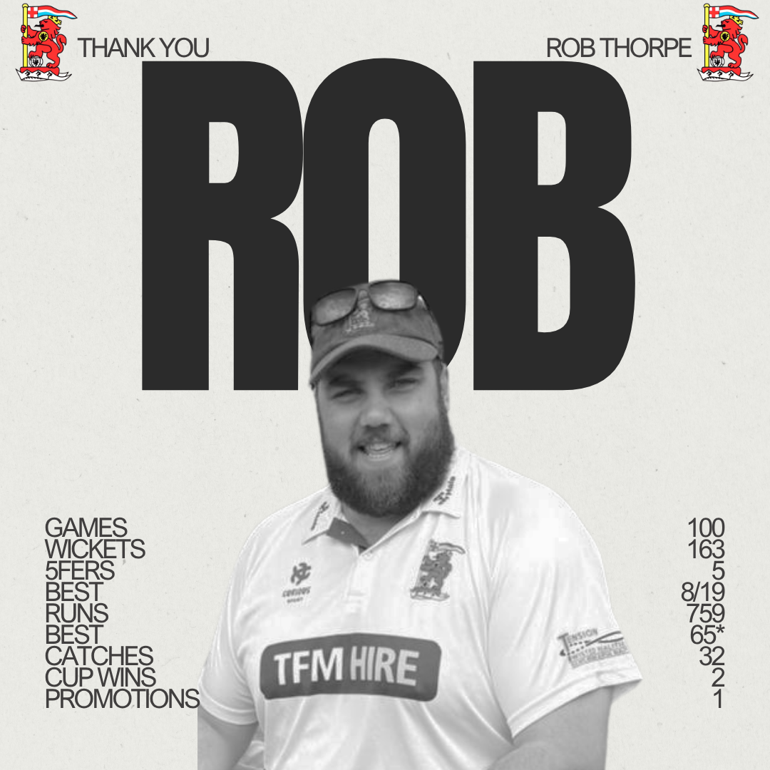 Rob Thorpe to Step Down as Hartsholme CC Club & 1st XI Captain