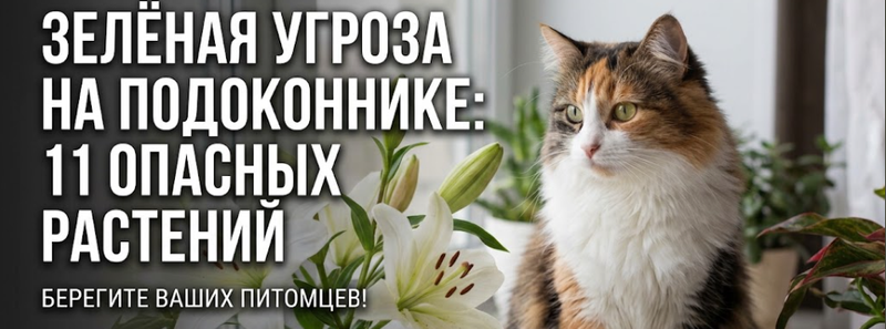 Зелёная угроза на подоконнике: 11 популярных комнатных растений, опасных для домашних животных