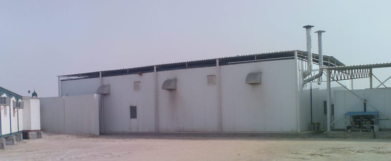 A time record of 2 months 10 days to mount the facility from complete desert ground to running production of 30,000 bundles daily (out of 100,000 bundles in total)