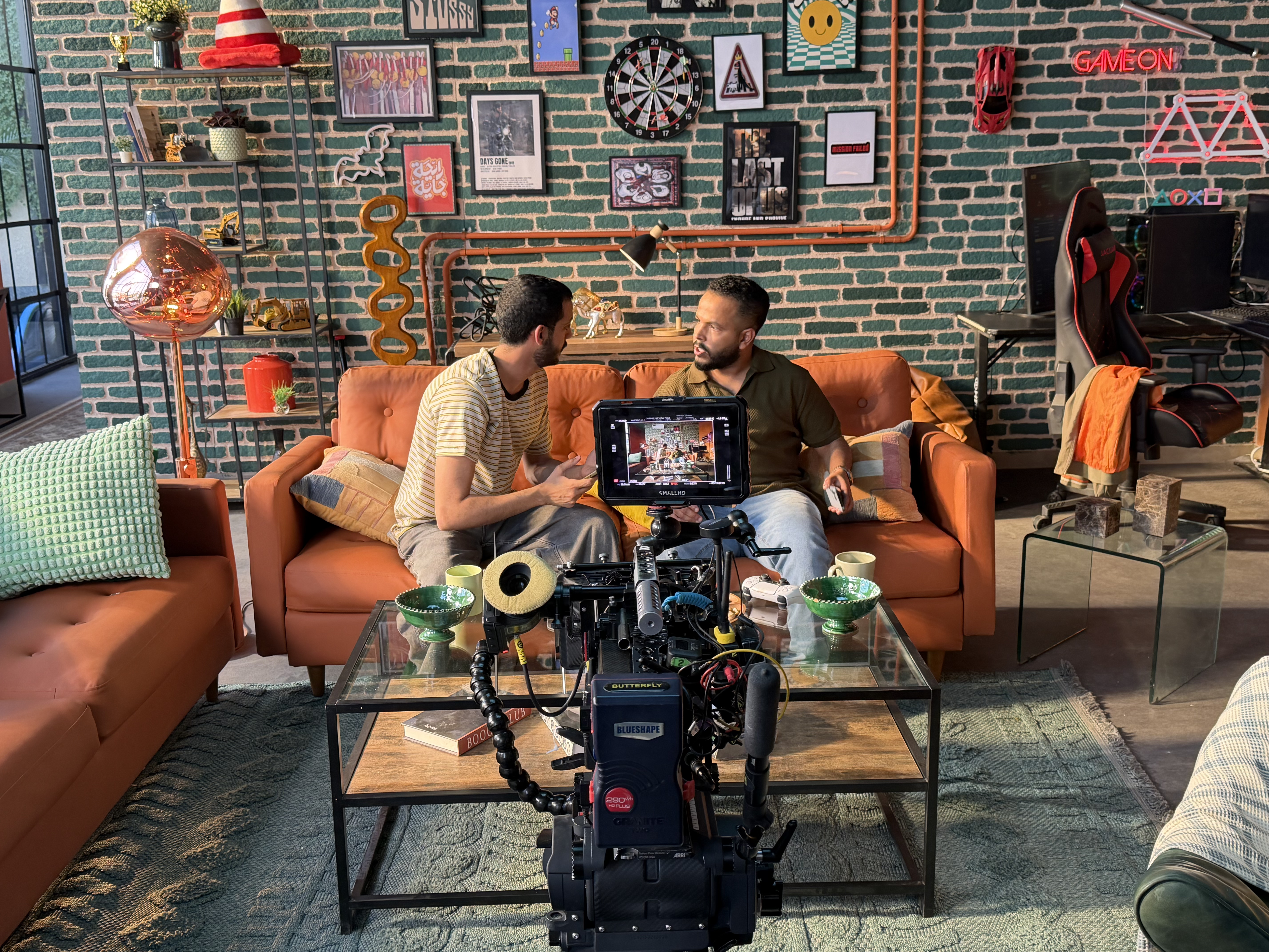 stills from the filming stage