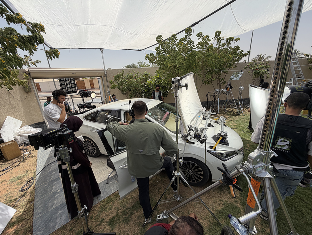 stills from the filming stage