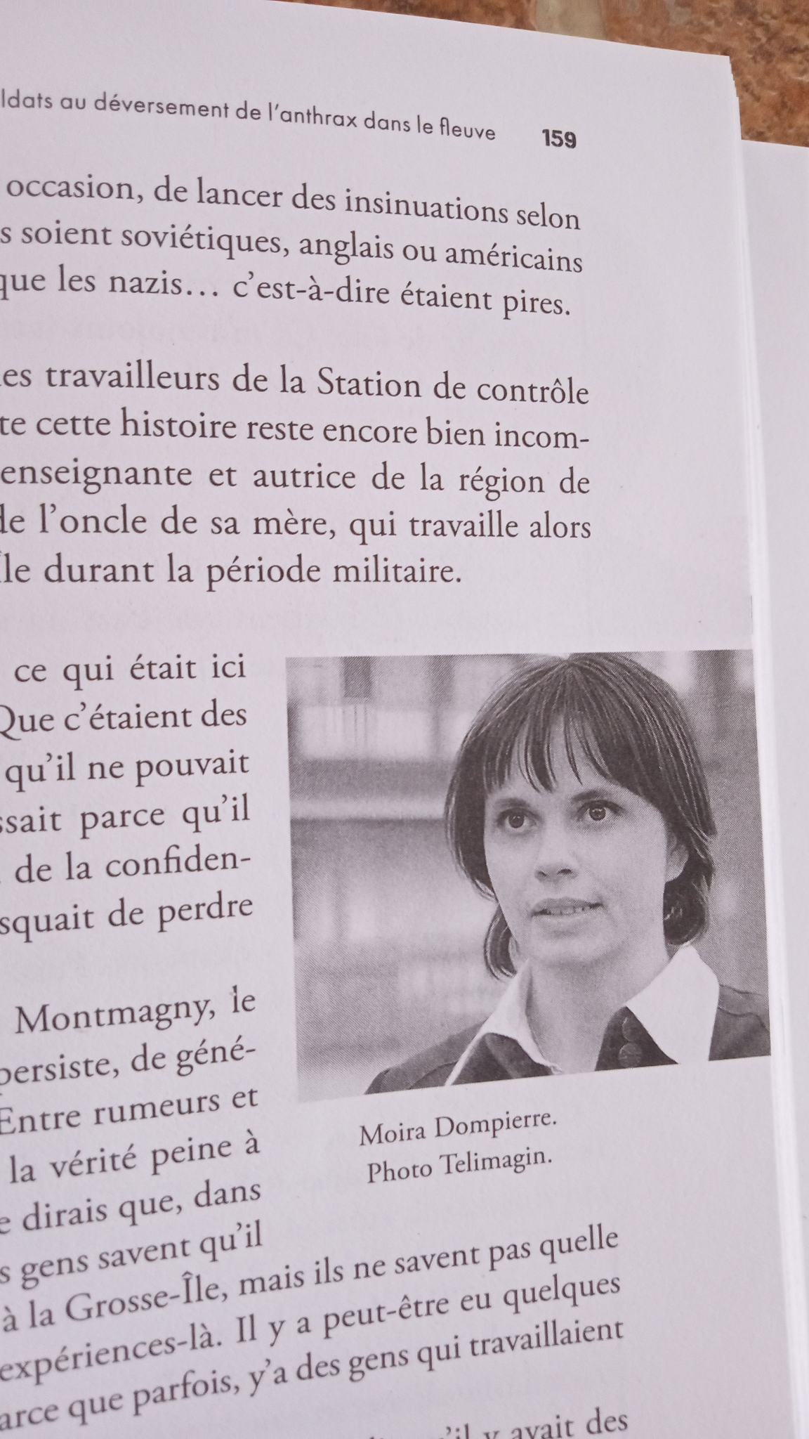 Apparition page 159 dans le livre Projet N