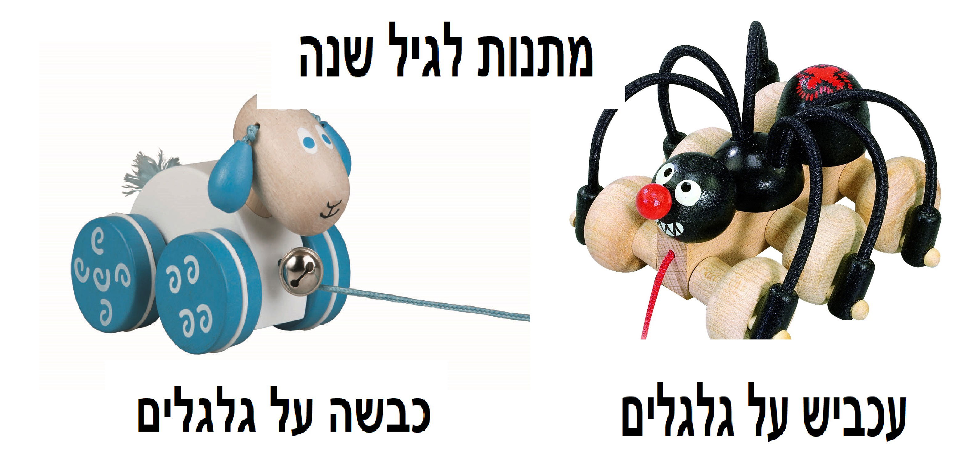 חיות על גלגלים לגיל שנה+