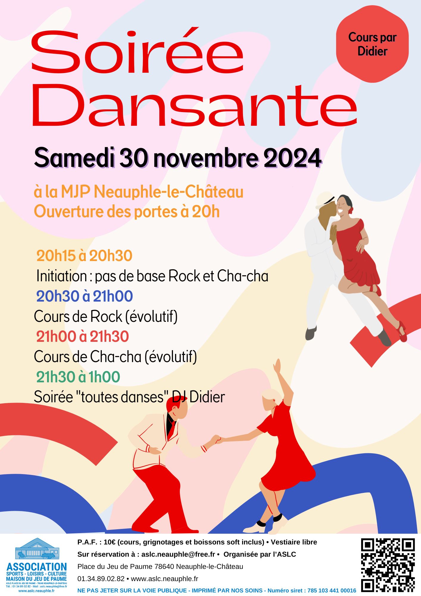 Samedi 30 Novembre : Soirée Rock et cha cha