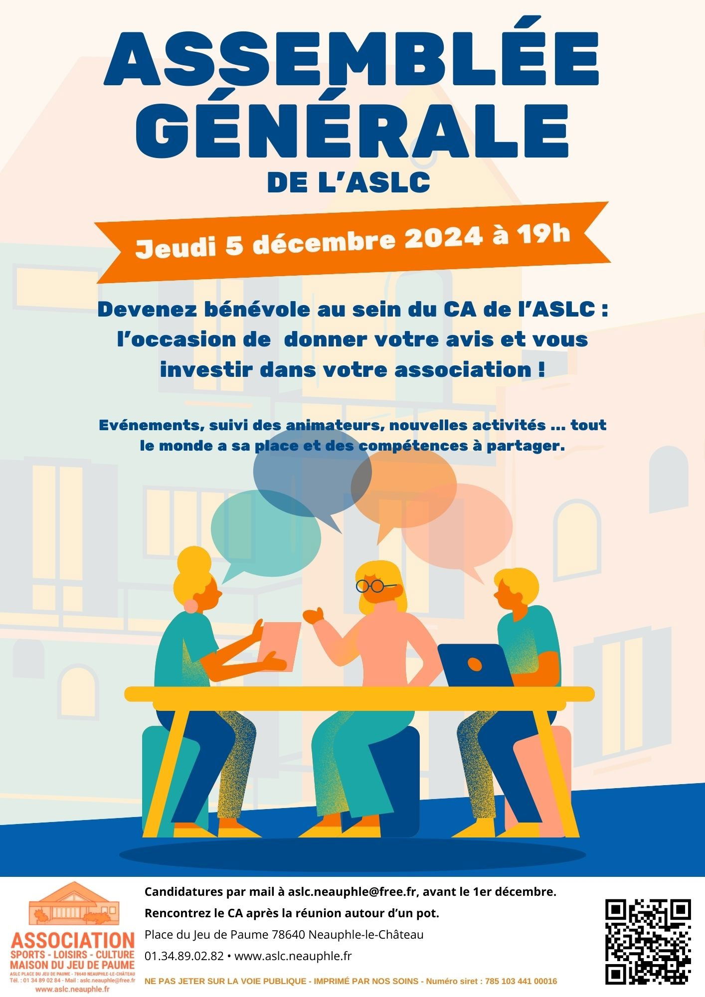 Jeudi 5 décembre 19h Assemblée Générale