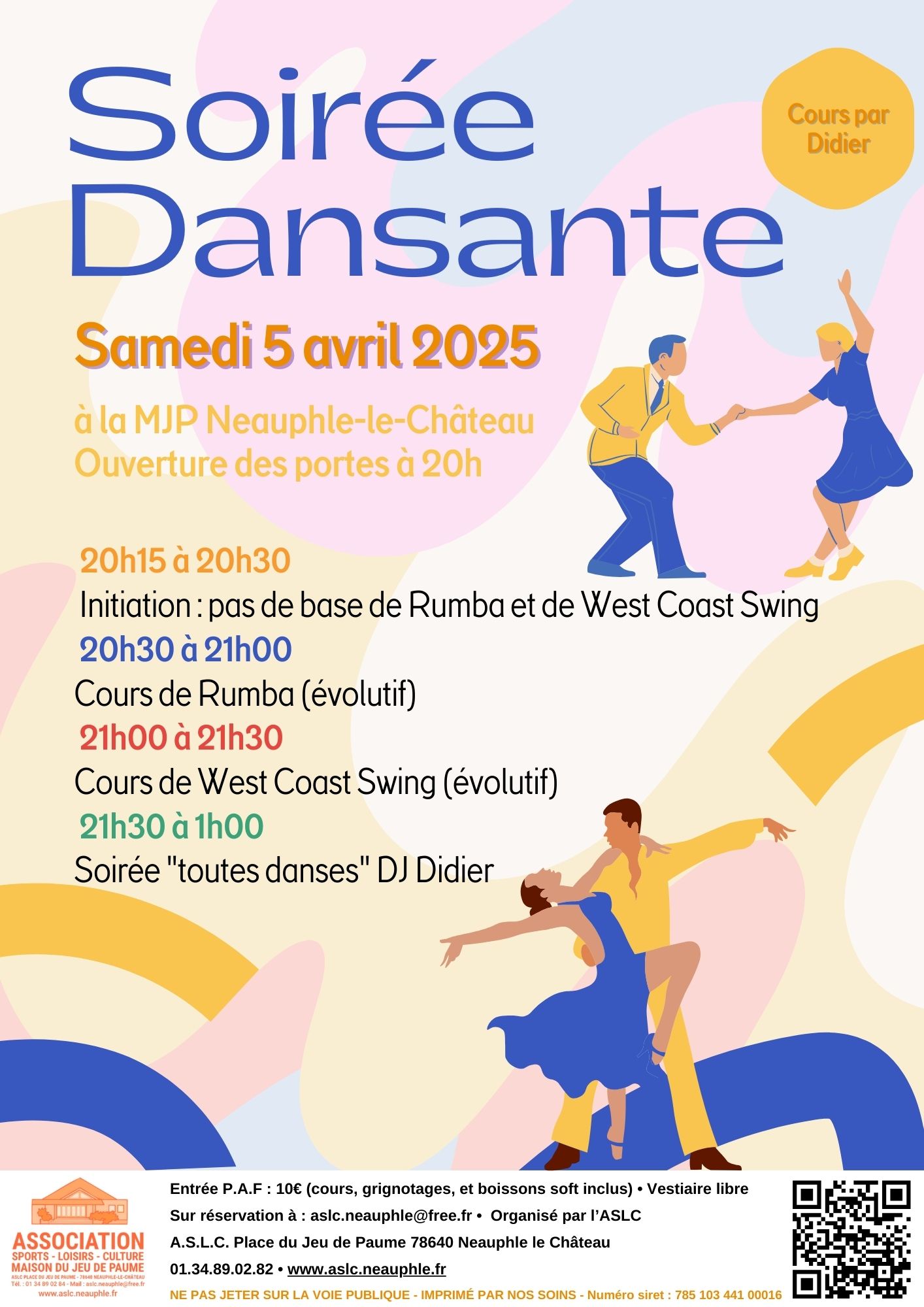 Samedi 5 avril : soirée dansante