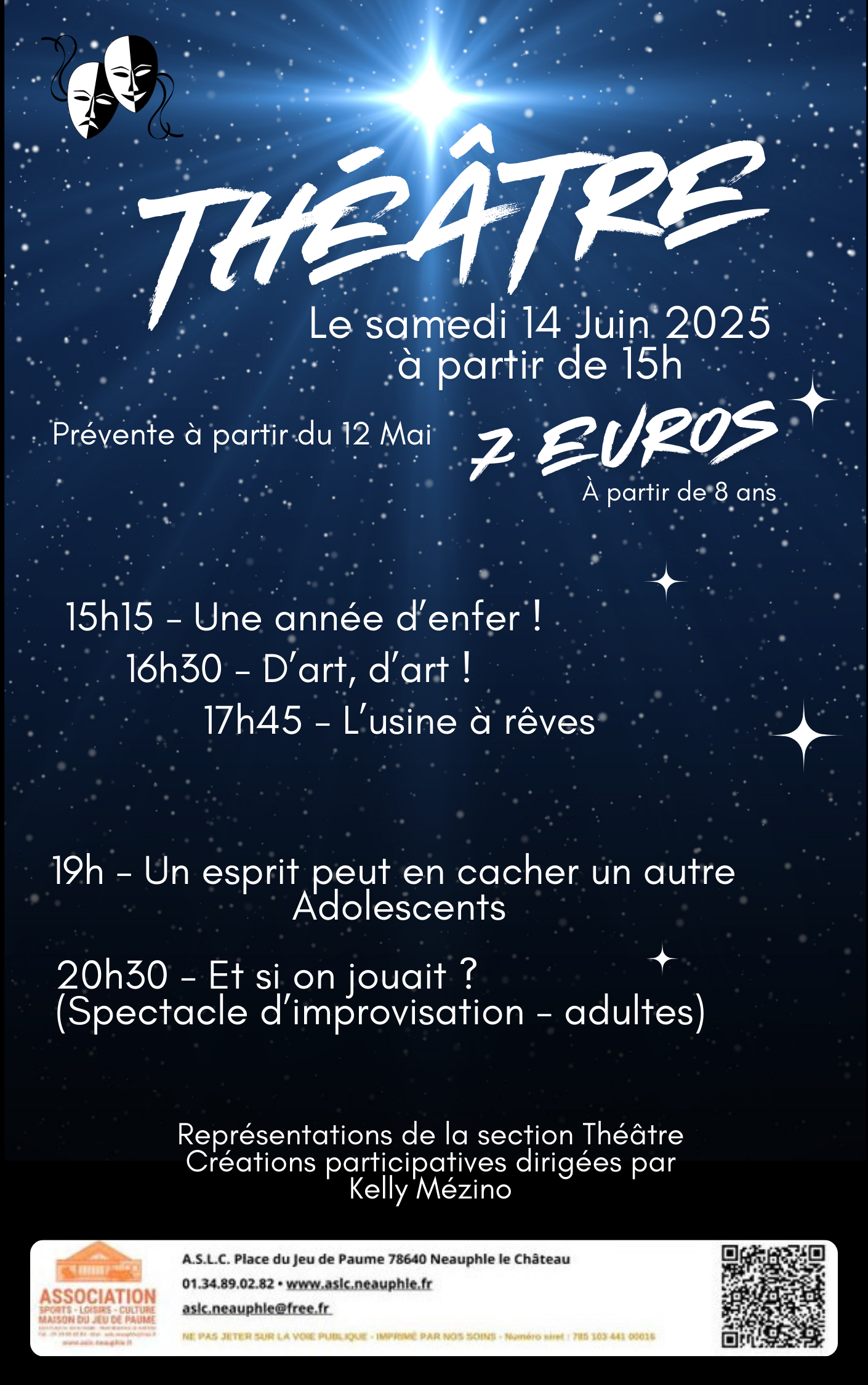 Samedi 14 juin : Représentations de théâtre