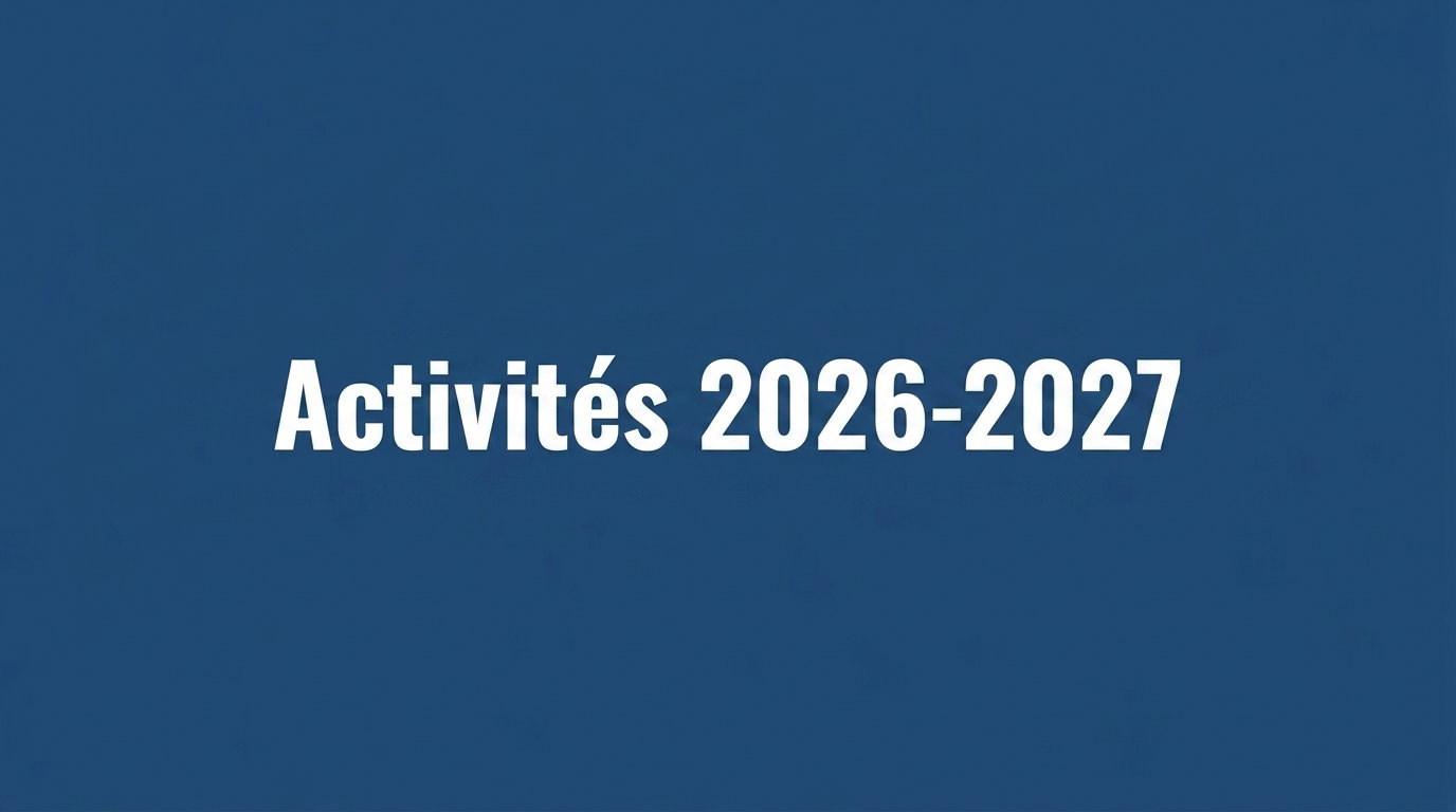 Plaquette des activités 2026-2027