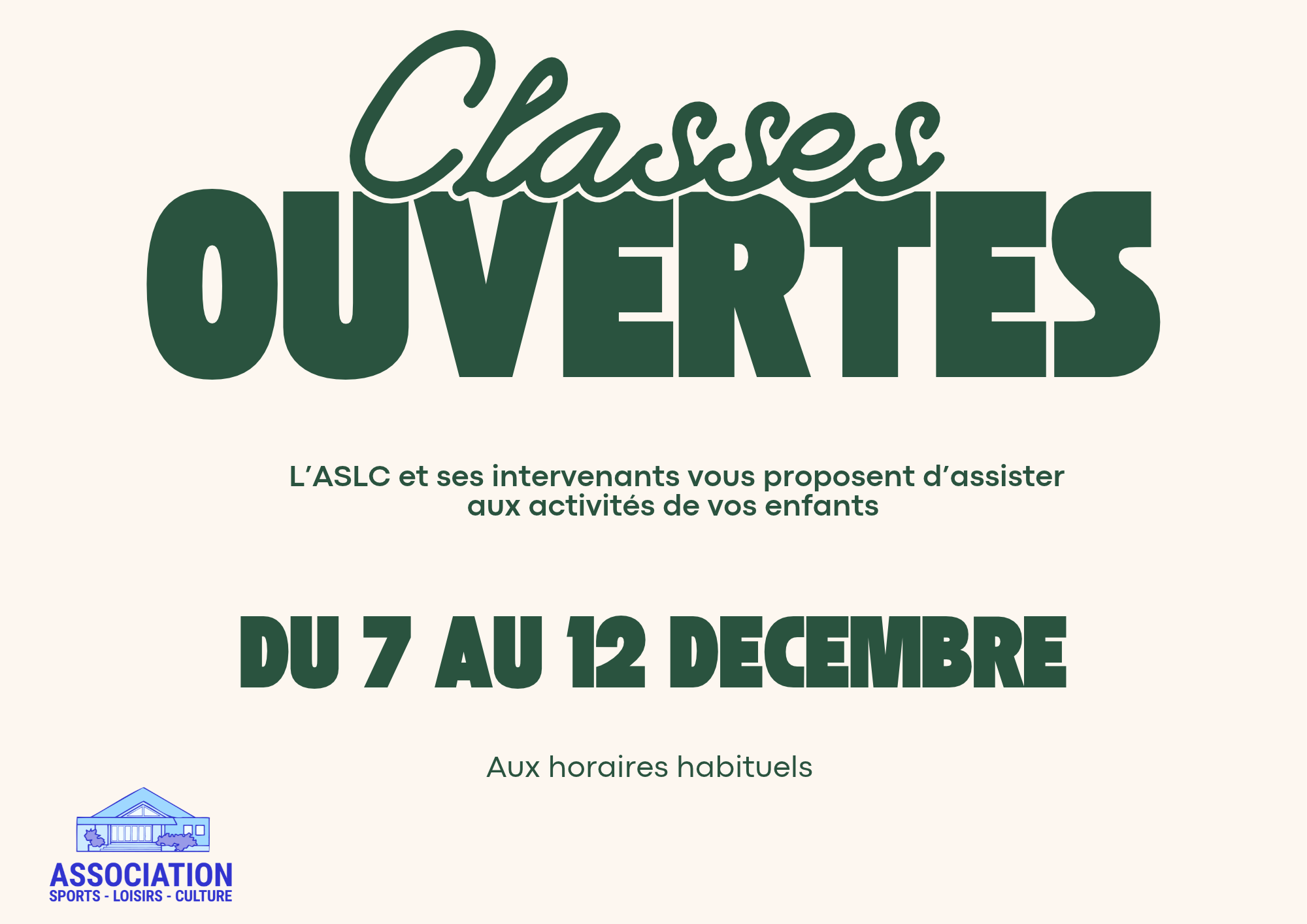 CLASSES OUVERTES
