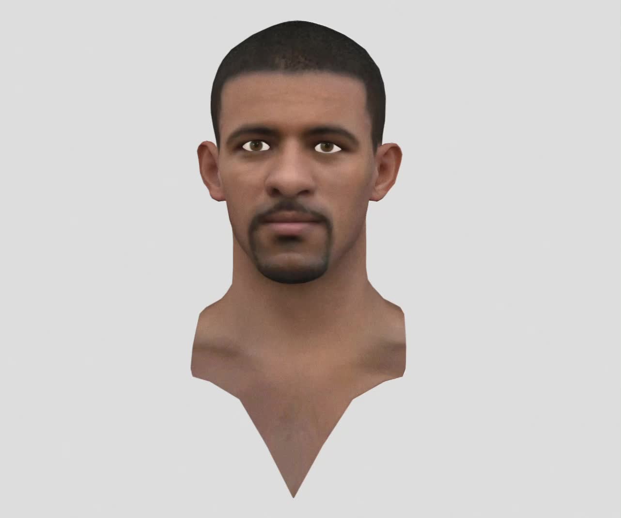 Djalminha face in obj format - maker-3d