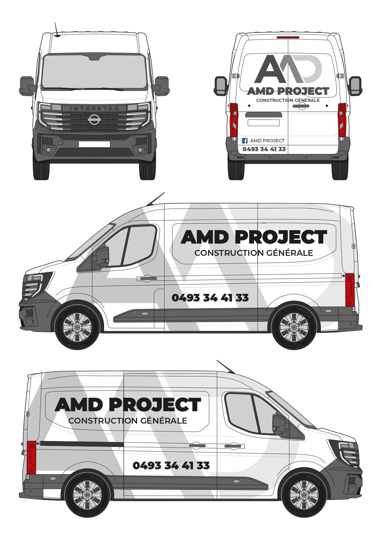 Habillage et conception camionette AMD Project