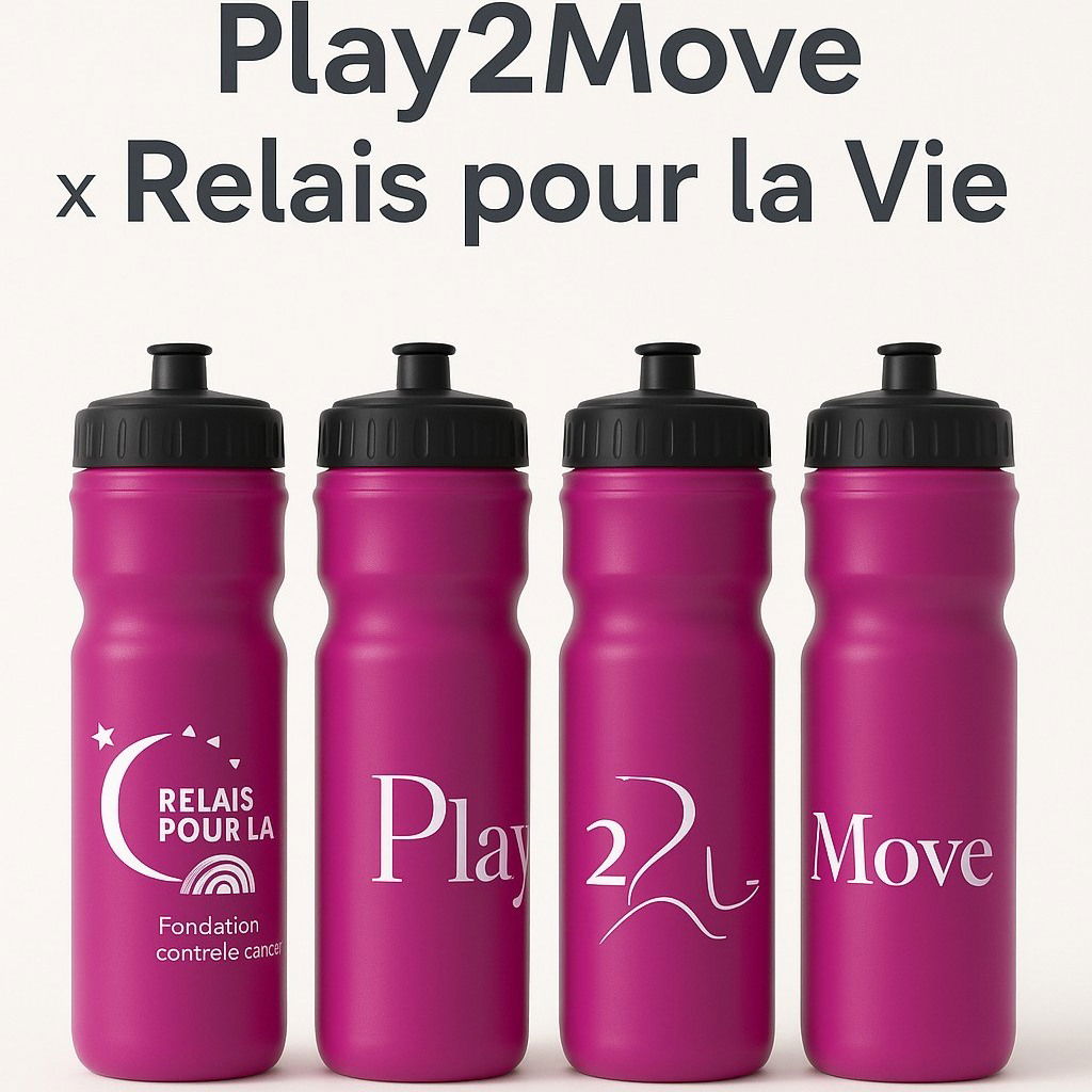 Gourdes Play2Move et Relais pour la vie