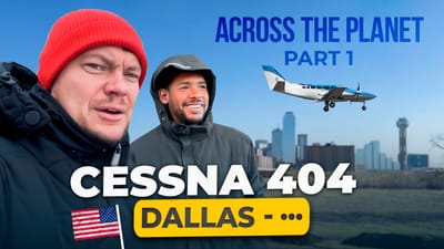 CESSNA 404. Across the Planet. Departure from Dallas. Part 1.
